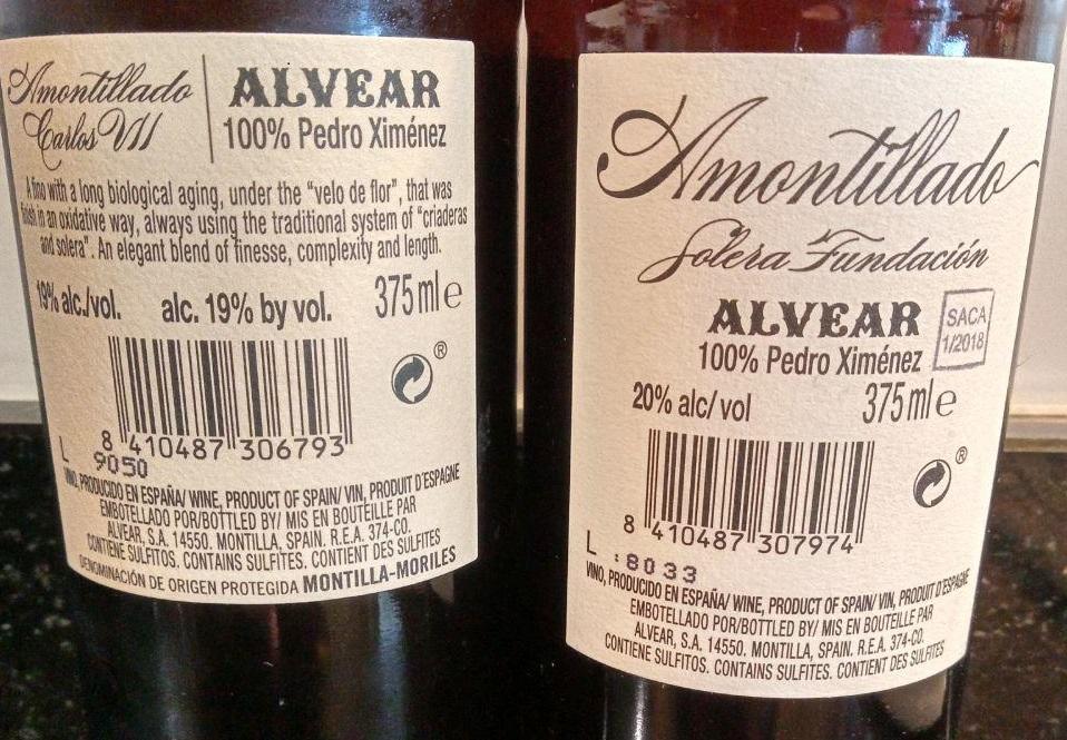 Amontillado Carlos VII Viejo vs Amontillado Solera Fundación Viejísimo